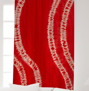Rideau imprimé tie-dye teint à la main en coton naturel, décoration de fenêtre pour chambre, appartement, villa, vente en gros Inde - Product Image 4