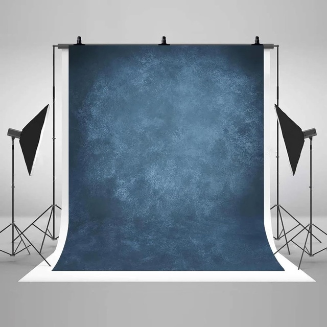 2.4*3m/8x10ft Classic Textured Dark Blue Abstract Backdrops Portrait Professional Backgrounds Retro Backdrop