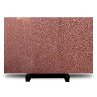 Dalles de granit rouge impérial de qualité supérieure, pierre rouge naturelle pour comptoirs de cuisine, revêtements de sol, revêtements muraux, escaliers, salles de bain