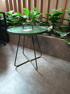 โต๊ะกาแฟโลหะทันสมัยพร้อมหูหิ้ว Ø520*600H ดีไซน์มินิมอลสำหรับเฟอร์นิเจอร์ห้องนั่งเล่น - Product Image 4