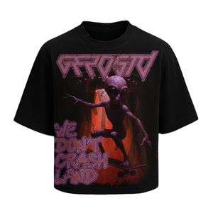 T-shirt à manches courtes surdimensionné pour homme de qualité supérieure, lavé à l'acide, 100% coton, personnalisation de la marque - Product Image 2