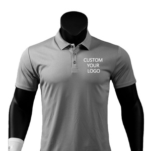 เสื้อโปโลแขนสั้นคอปกแบบแห้งเร็วสำหรับผู้ชายเสื้อกอล์ฟแบบเรียบๆโลโก้ตามสั่ง - Product Image 1