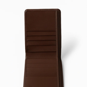 Nueva Cartera de Hombre Abierta de Cuero Crazy Horse Retro con RFID, Duradera, Minimalista, Portátil, Plegable, Marrón - Product Image 2
