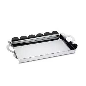 Bandeja de Metal para Chocolates, Vajilla de Lujo, Bandeja Decorativa de Acero Inoxidable para Servir Dulces y Bocadillos - Product Image 1