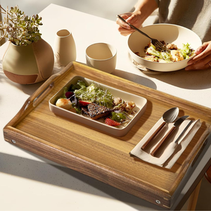 ถาดวางบนเตียงไม้กระถินณรงค์ธรรมชาติราคาดีที่สุด พร้อมขาพับได้ ถาดอาหารเช้าสำหรับเตียงและโซฟา ขายส่งจากเวียดนาม - Product Image 3