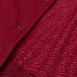 Stonefield Manufacturing Unisex Solid Color <b>Waterproof</b> Hooded <b>Winter</b> Streetwear Varsity <b>Jacket</b> Full Sleeves Patchwork 100% Wool - Product Image 4