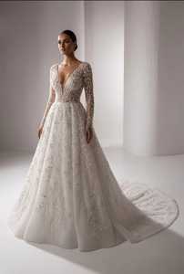 Modern Beaded Satin Vintage <b>Plus</b> <b>Size</b> Wedding <b>Dress</b> Sleeveless O-Neck Floor-Length Mermaid/Trumpet Style Natural Waistline - Product Image 2