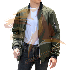 Chaqueta de Satén Bordada con Logotipo Personalizado para Hombre, Chaqueta de Moda con Cierre de Cremallera, Chaquetas de Satén para Hombre - Product Image 3