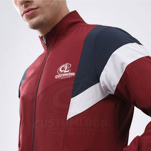 Custom Printing Brand Logo Eco-Friendly Casual Solid Men Tracksuit Breathable Lightweight 100% Cotton <b>Track</b> <b>Jacket</b> Sweatpants - Product Image 5