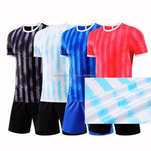2025 Classic Short Sleeve White Custom Sublimation Mesh Soccer Uniform Wholesale <b>Best</b> <b>Football</b> Jersey and Tracksuit Set - Product Image 3