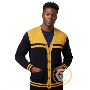 Cardigan décontracté personnalisé en acrylique brodé Alpha, haute qualité, respirant, pour hommes de fraternité grecque Phi, automne, pour sororités - Product Image 1