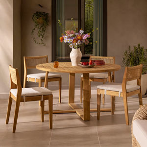 Good Quality Solid <b>Wood</b> Dining <b>Table</b> Natural Color Modern Style <b>Water</b> Resistant for Restaurant Hotel Outdoor Living Room Use - Product Image 1