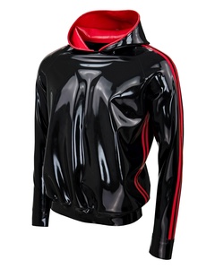 Combinaison intégrale en latex noir avec capuche et fermeture éclair, manches longues, pour femme et unisexe, personnalisable OEM ODM, meilleur prix, direct usine - Product Image 2