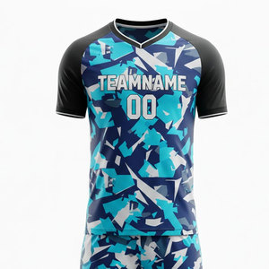 Soccer Team Uniform Set Custom Jersey And Shorts Breathable Quick Dry Fabric Professional Match Training Wear - Product Image 4