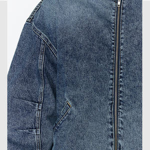 แจ็คเก็ตผู้หญิงแบบเรียบ ขายดี ผ้าหนา ดีไซน์สองกระเป๋า ซิปเต็มตัว ผลิตจากผ้ายีนส์คุณภาพสูง สำหรับฤดูหนาว OEM - Product Image 4