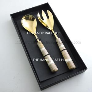 Ensemble de cuillères à salade en acier inoxydable avec manche en résine, produits très demandés, pour la maison, l'hôtel, la restauration, la vaisselle et la cuisine. - Product Image 3