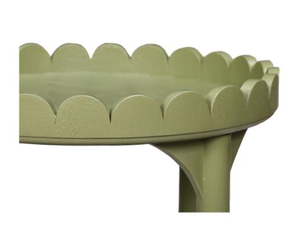 Mesa de Centro Redonda con Borde Festoneado, Mesa Auxiliar de Metal para Sala de Estar o Dormitorio - Product Image 5