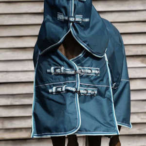 Couverture d'extérieur pour cheval en forme de U, respirante, légère, 1200D, pour dressage, avec col détachable, pour toutes les saisons, confort et protection - Product Image 5