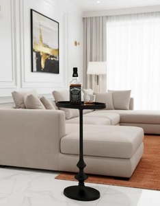 โต๊ะบาร์อะลูมิเนียมหล่อแบบคลาสสิก ขอบยกสูง หน้าโต๊ะทรงกลม ฐานตั้งทรงกลม แข็งแรง ทนทาน ผิวสัมผัสด้าน สไตล์โมเดิร์น - Product Image 4