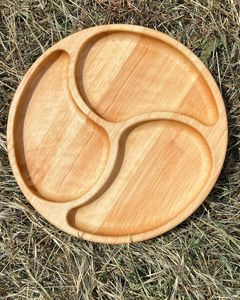 Bandeja de Madera para Servir con Cuatro Compartimentos, Diseño Moderno, Ecológica, Hecha a Mano, Duradera, Plato para Aperitivos con Asa, Color Personalizable - Product Image 6