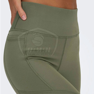 Leggings de sport en polyester et élasthanne pour yoga, gym, fitness et course à pied, avec logo personnalisé, taille haute, pour femmes adultes - Product Image 6