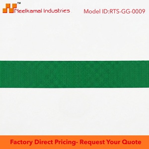 Cinta de grogrén verde de 25 mm al por mayor, 100% poliéster, resistente al encogimiento, para accesorios para el cabello, cordones, correas para bolsos, embalaje de regalos y costura. - Product Image 6