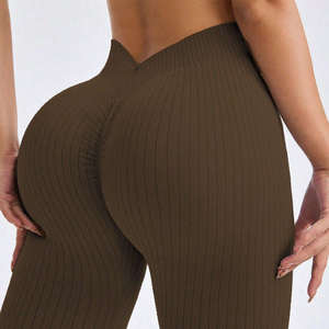 Pantalones de Yoga Acampanados de Cintura Media para Mujer, Elásticos, Ecológicos, de Secado Rápido, Tejidos, para Gimnasio, Fitness y Ropa Deportiva - Product Image 3