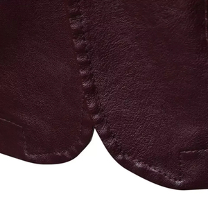 Manteaux longs en cuir véritable pour hommes, faits à la main, noirs, d'hiver, épais, écologiques, style trench, coupe ajustée, design tendance - Product Image 4