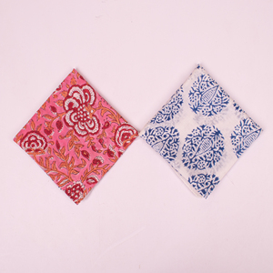 Hand Block Print Cotton Bandana <b>Scarf</b> Floral Pattern Ethnic Fashion Style <b>Square</b> Unisex Neck <b>Scarf</b> Multifunctional Skin Friendly - Product Image 1