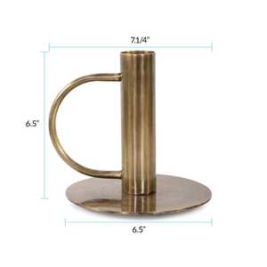 Porte-bougie de table avec poignée pour la décoration de la maison, porte-bougie en métal résistant à la chaleur - Product Image 3