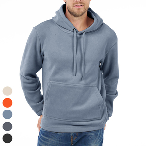 Sweat à capuche à manches longues pour homme, couleur unie, qualité supérieure, léger, écologique, 100 % coton, idéal pour la vente en gros - Product Image 3