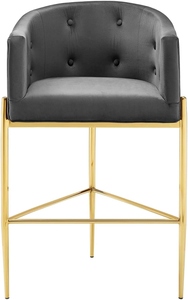 Modway Savour <b>Adjustable</b> PU Leather <b>Bar</b> <b>Stool</b> with Gold Legs Luxury Upholstered Seat Modern Design Metal Frame-Commercial Use - Product Image 3