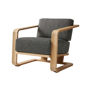 Sillón de Exterior Moderno, Estructura Curva Escultural de Teca Sólida, Base Flotante, Cojines Gruesos Acolchados, Asientos de Lujo para Resorts - Product Image 1