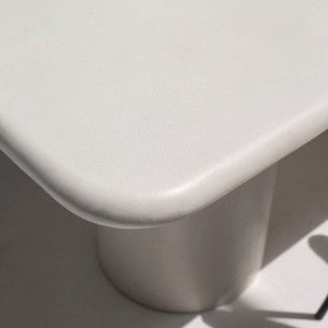 Vandana Aureo Vertex Micro-Concrete <b>Dining</b> <b>Table</b> with Modern Minimalist Design - Product Image 2