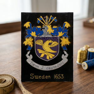 Excellente écusson brodé du blason de la Suède 1653, style européen, unisexe, pour adulte, décontracté - Product Image 4