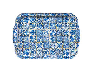 Bandeja de Metal rectangular grande personalizada, 1 bandeja decorativa de pavo real de acero inoxidable esmaltado para servir en Navidad - Product Image 2