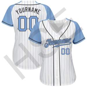 เสื้อเบสบอลลายทางสำหรับผู้หญิงแบบสั่งทำพิเศษ - Product Image 1