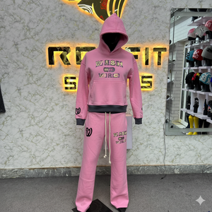 ชุดวอร์มมีฮู้ดสำหรับผู้ชาย REXFIT SPORTS เสื้อแขนยาวและกางเกงขายาว พิมพ์ลายตัวอักษร ดีไซน์ลำลองสำหรับฤดูใบไม้ร่วง ทรงปกติ - Product Image 3