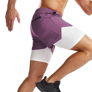 Pantalones Cortos Deportivos 2 en 1 para Hombre, con Forro de Compresión, para Correr y Hacer Ejercicio, de Secado Rápido, Venta al Por Mayor - Product Image 6