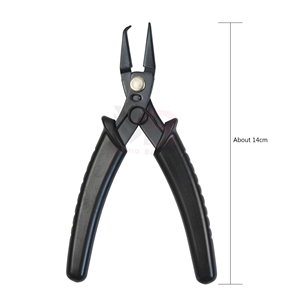 Surgical Grade Stainless Steel <b>Plain</b> Hair Extension Pliers Metal Flat Corner Curved Tips for Install and Remove <b>Tools</b> - Product Image 4