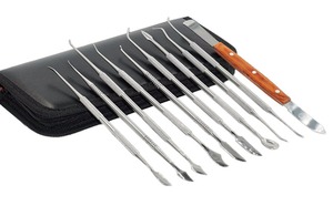 Juego de 10 Herramientas de Acero Inoxidable para Esculpir Cera Dental, Kit de Instrumentos Quirúrgicos para Escultura Dental con Estuche - Product Image 2