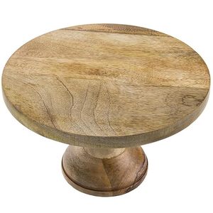 Luxury Handmade Wooden <b>Cake</b> Stand Pedestal Dessert Display Stand Rustic Serving Platter for Weddings Home Kitchen Table <b>Decor</b> - Product Image 6
