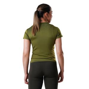 Camiseta de manga corta de compresión para mujer, ropa deportiva transpirable de secado rápido, camiseta de entrenamiento ajustada para mujer - Product Image 2