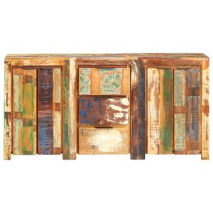 Credenza in legno massello di recupero 3 cassetti e 4 porte - Product Image 4