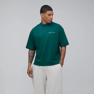 Camiseta Oversize para Hombre, Corte Holgado, Hombros Caídos, Algodón Grueso, Estilo Urbano, Casual, Verano, Moda Relajada - Product Image 1