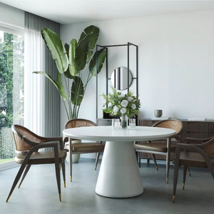 Mesa de Centro de Concreto con Patas de Madera Sólida, Moderna y Duradera para Sala de Estar y Oficina 2026 - Product Image 1