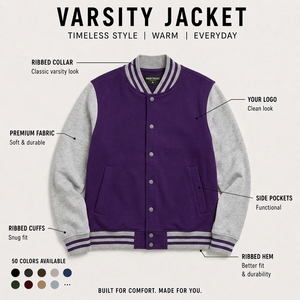 Chaqueta con Cuello Acanalado para Hombre, Fabricante OEM ODM de Marca Privada, Chaqueta Bomber Premium - Product Image 6