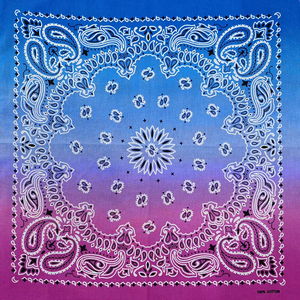 Black Cotton Bandana <b>Square</b> <b>Scarf</b> Silk Screen Printed White Paisley Breathable Multifunctional Casual Style Four Seasons Use - Product Image 3