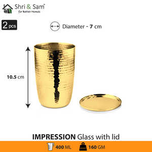 ชุดถ้วยเครื่องดื่ม2ชิ้นพร้อมฝาสแตนเลสเคลือบ PVD สีโรสโกลด์ - Product Image 3