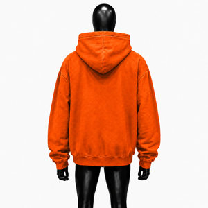 Oversized <b>Orange</b> Gothic <b>Hoodie</b> With Studded Cross Design Rhinestone Sleeves Unisex Streetwear Pullover Hooded Sweatshirt Fashion - Product Image 2